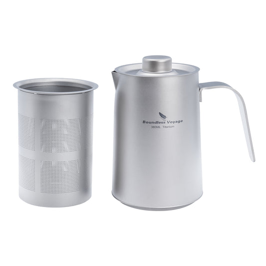 Boundless Voyage Ultralight Titanium Camping Tea Set, Portable Travel Drinkware for Picnic & Hiking Ti3116D