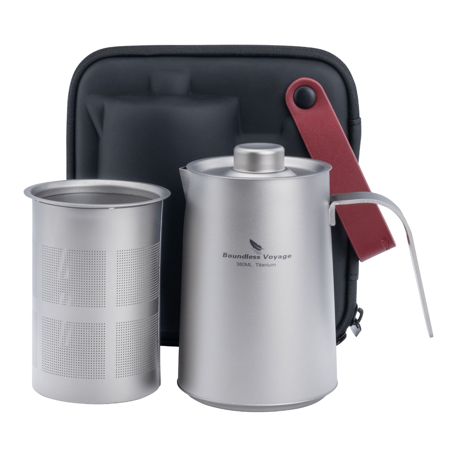 Boundless Voyage Ultralight Titanium Camping Tea Set, Portable Travel Drinkware for Picnic Hiking Home Use Ti3116D