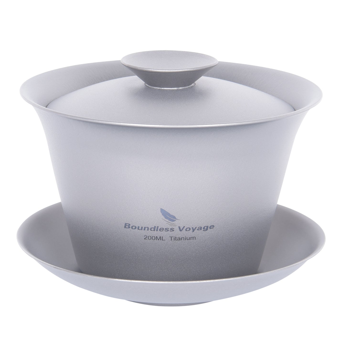 Boundless Voyage Double Walled Titanium Gaiwan, Traditional Chinese Kung Fu Tea Bowl with Lid & Saucer, Ultralight Durable Portable Tea Set for Home Tea Ceremony & Outdoor Camping Ti3123D-Ti3124D