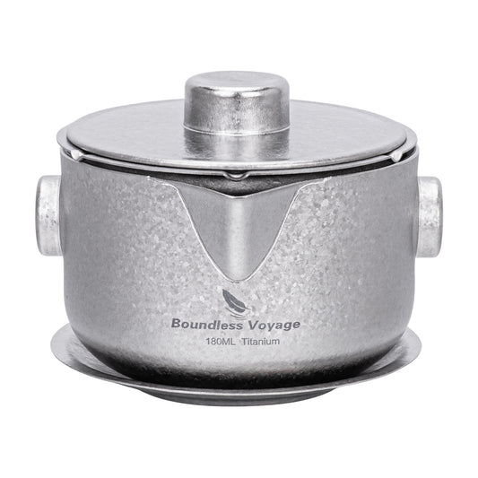 Boundless Voyage 180ml Crystalline Titanium Tea Maker with Filter & Lid, Double-Wall Anti-Scald Teapot Ti3136D