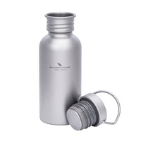 Boundless Voyage Titanium Water Bottle 420ml with Secure Lid, Leak-Proof Reusable Sport Drinking Vessel, Lightweight Outdoor Bottle for Camping, Hiking, Climbing, Running, Tea & Coffee Ti3259A