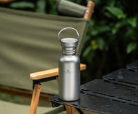 Boundless Voyage Titanium Water Bottle 420ml with Secure Lid, Leak-Proof Reusable Sport Drinking Vessel, Lightweight Outdoor Bottle for Camping, Hiking, Climbing, Running, Tea & Coffee Ti3259A