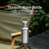 Boundless Voyage Titanium Water Bottle 420ml with Secure Lid, Leak-Proof Reusable Sport Drinking Vessel, Lightweight Outdoor Bottle for Camping, Hiking, Climbing, Running, Tea & Coffee Ti3259A