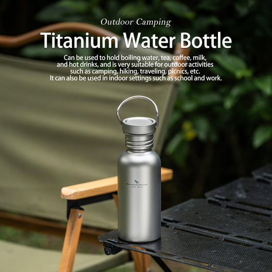 Boundless Voyage Titanium Water Bottle 420ml, Ultralight  Leak-Proof Wide Mouth Sport Bottle for Camping, Hiking & Outdoor Ti3259A