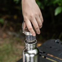 Boundless Voyage Titanium Water Bottle 420ml with Secure Lid, Leak-Proof Reusable Sport Drinking Vessel, Lightweight Outdoor Bottle for Camping, Hiking, Climbing, Running, Tea & Coffee Ti3259A