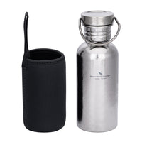 Boundless Voyage Titanium Water Bottle 420ml with Secure Lid, Leak-Proof Reusable Sport Drinking Vessel, Lightweight Outdoor Bottle for Camping, Hiking, Climbing, Running, Tea & Coffee Ti3259A