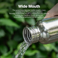 Boundless Voyage Titanium Water Bottle 420ml with Secure Lid, Leak-Proof Reusable Sport Drinking Vessel, Lightweight Outdoor Bottle for Camping, Hiking, Climbing, Running, Tea & Coffee Ti3259A