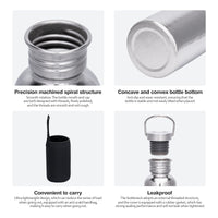 Boundless Voyage Titanium Water Bottle 750ml with Secure Lid, Leak-Proof Reusable Sport Drinking Vessel, Lightweight Outdoor Bottle for Camping, Hiking, Climbing, Running, Tea & Coffee Ti3259C