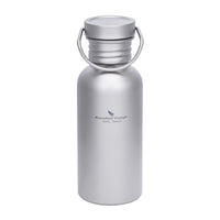 Boundless Voyage Titanium Water Bottle 420ml with Secure Lid, Leak-Proof Reusable Sport Drinking Vessel, Lightweight Outdoor Bottle for Camping, Hiking, Climbing, Running, Tea & Coffee Ti3259A