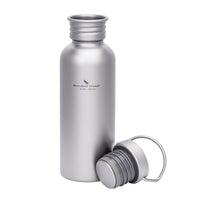 Boundless Voyage Titanium Water Bottle 600ml with Secure Lid, Leak-Proof Reusable Sport Drinking Vessel, Lightweight Outdoor Bottle for Camping, Hiking, Climbing, Running, Tea & Coffee Ti3259A