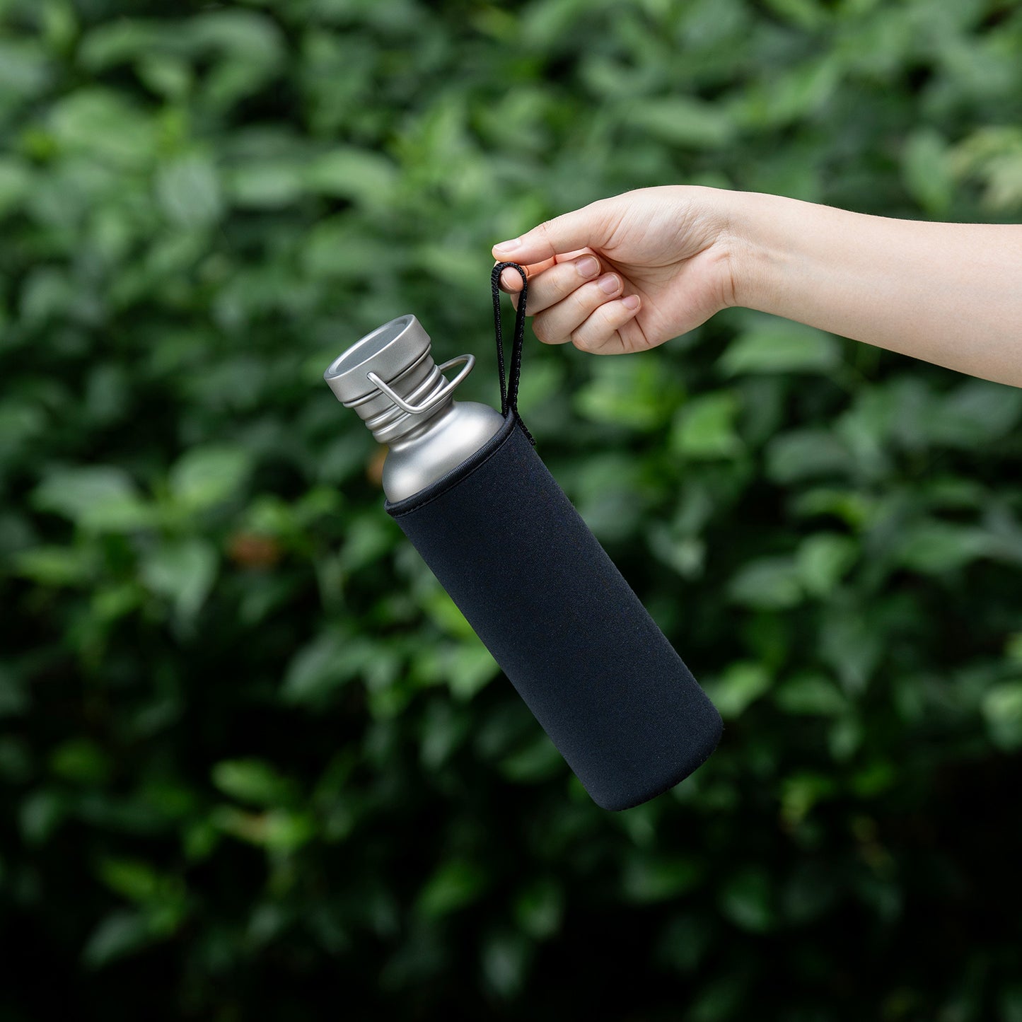 Boundless Voyage Titanium Water Bottle 600ml with Secure Lid, Leak-Proof Reusable Sport Drinking Vessel, Lightweight Outdoor Bottle for Camping, Hiking, Climbing, Running, Tea & Coffee Ti3259A