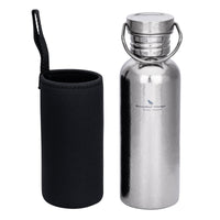 Boundless Voyage Titanium Water Bottle 600ml with Secure Lid, Leak-Proof Reusable Sport Drinking Vessel, Lightweight Outdoor Bottle for Camping, Hiking, Climbing, Running, Tea & Coffee Ti3259A