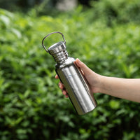 Boundless Voyage Titanium Water Bottle 600ml with Secure Lid, Leak-Proof Reusable Sport Drinking Vessel, Lightweight Outdoor Bottle for Camping, Hiking, Climbing, Running, Tea & Coffee Ti3259A