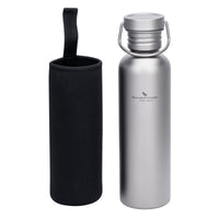 Boundless Voyage Titanium Water Bottle 750ml with Secure Lid, Leak-Proof Reusable Sport Drinking Vessel, Lightweight Outdoor Bottle for Camping, Hiking, Climbing, Running, Tea & Coffee Ti3259C