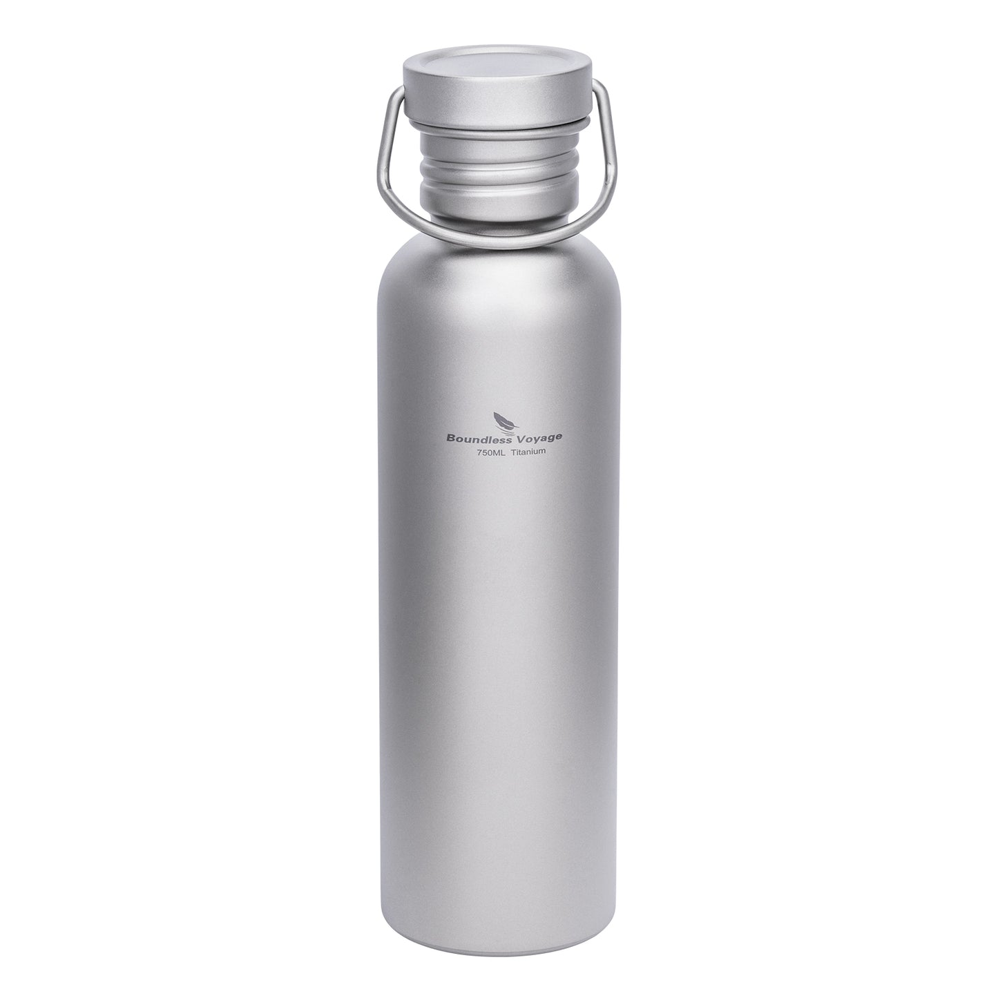 Boundless Voyage Titanium Water Bottle 750ml with Secure Lid, Leak-Proof Reusable Sport Drinking Vessel, Lightweight Outdoor Bottle for Camping, Hiking, Climbing, Running, Tea & Coffee Ti3259C