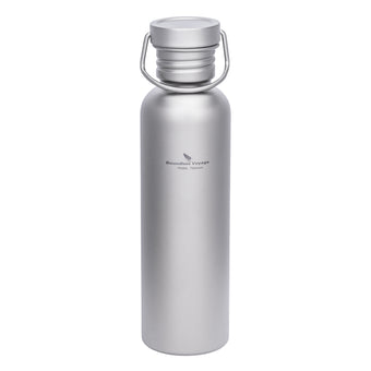 compare product Boundless Voyage Titanium Water Bottle 750ml with Secure Lid, Leak-Proof Reusable Sport Drinking Vessel, Lightweight Outdoor Bottle for Camping, Hiking, Climbing, Running, Tea & Coffee Ti3259C