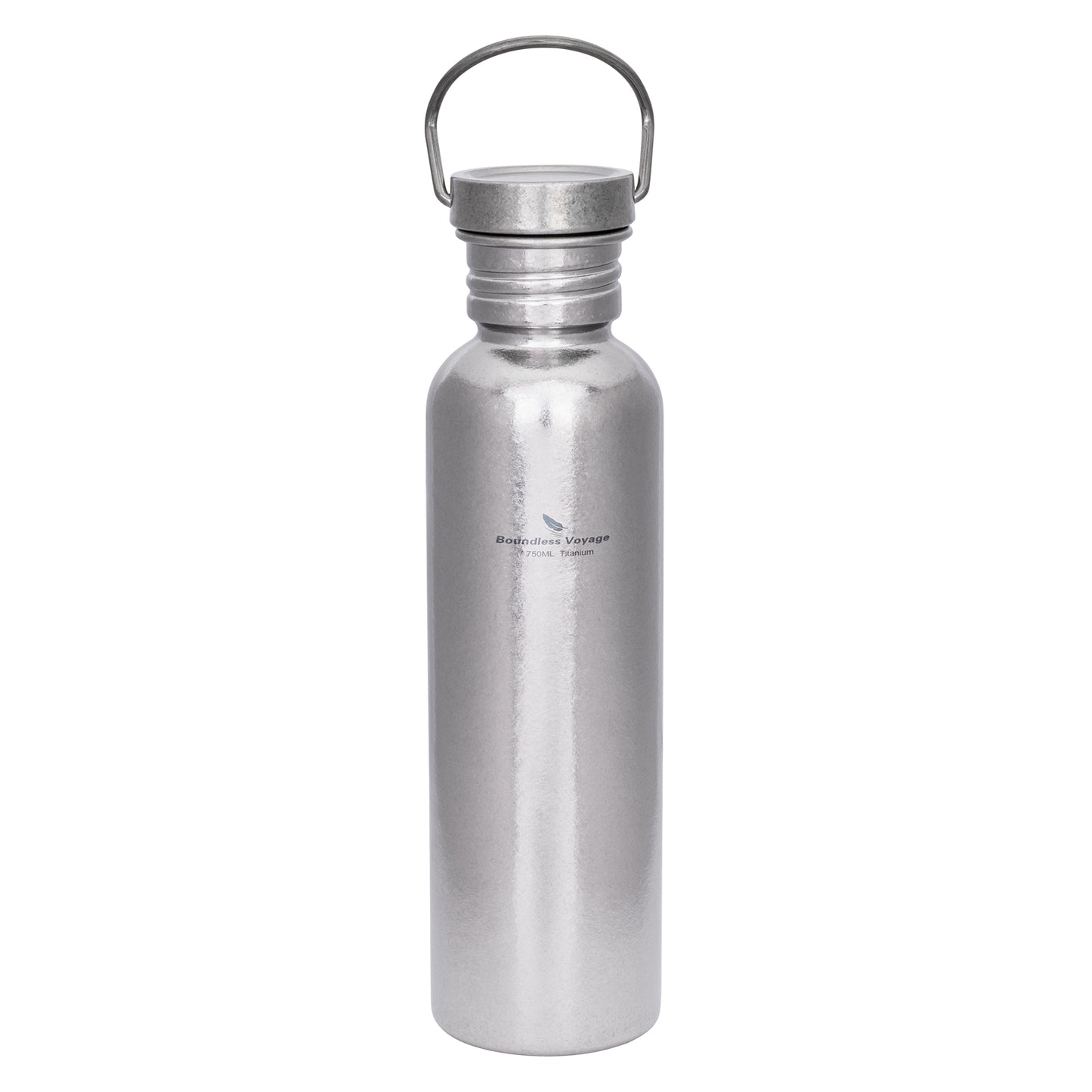 Boundless Voyage Titanium Water Bottle 750ml with Secure Lid, Leak-Proof Reusable Sport Drinking Vessel, Lightweight Outdoor Bottle for Camping, Hiking, Climbing, Running, Tea & Coffee Ti3259C
