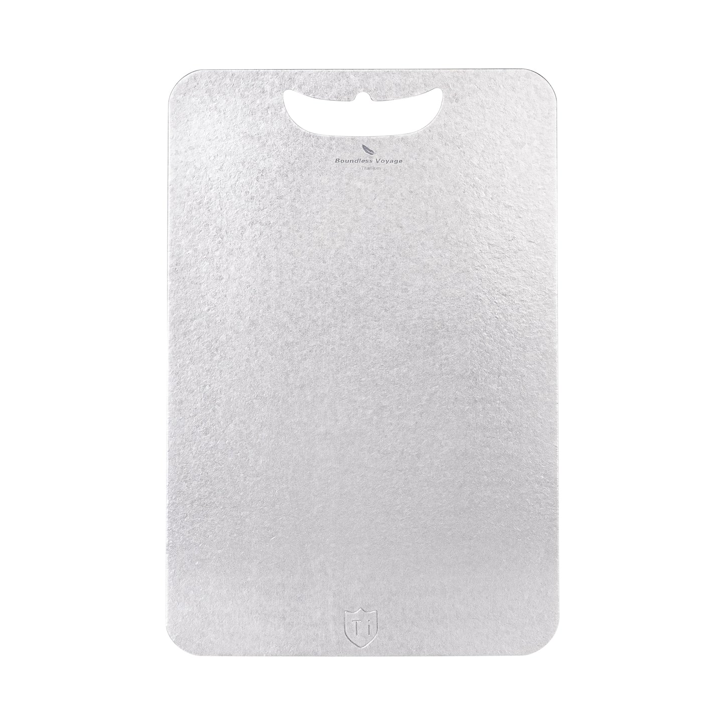 Boundless Voyage Titanium Cutting Board 1.5mm Crystalline, Dual-Side Hanging Hole for Kitchen Camping Ti5006P-Ti5008P