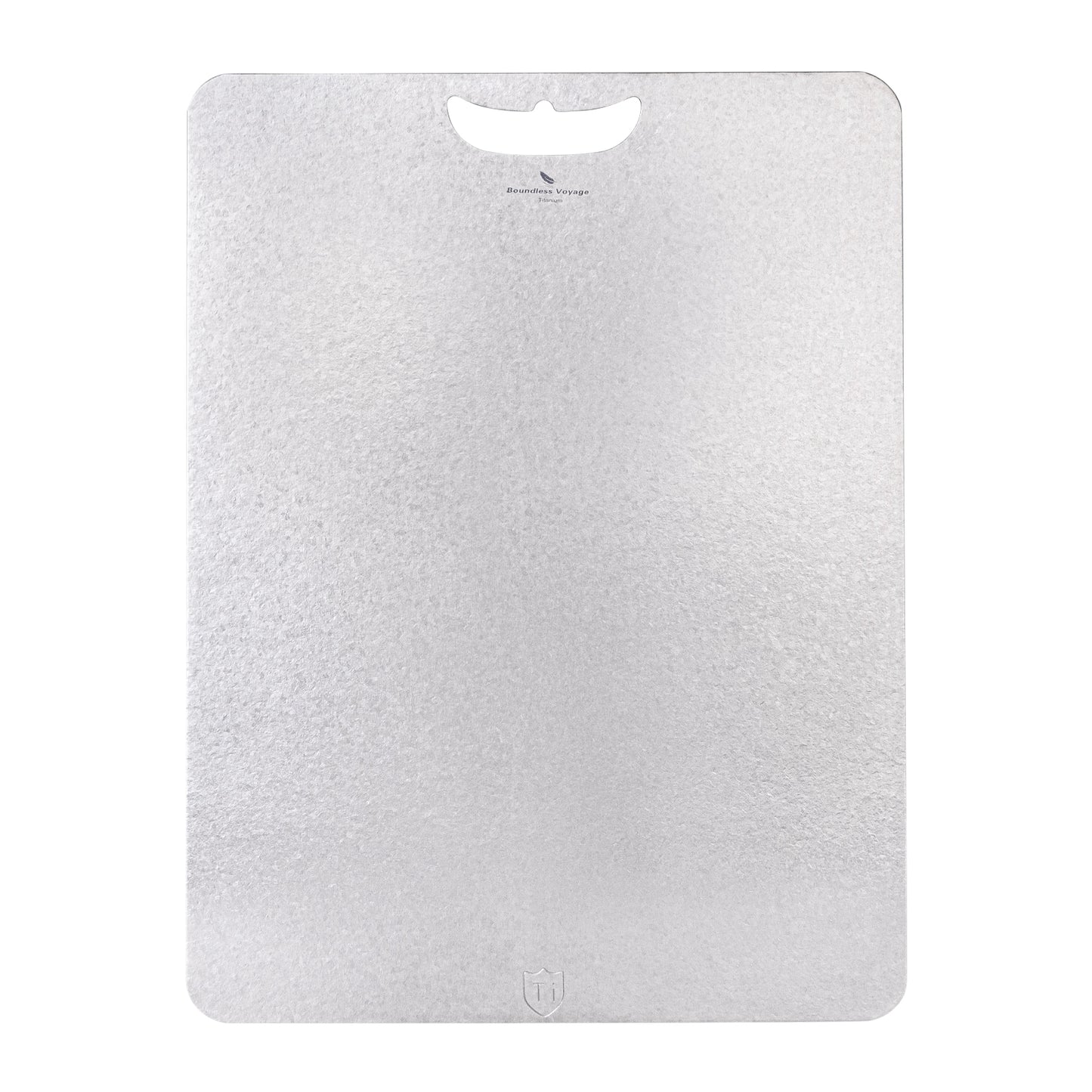 Boundless Voyage Titanium Cutting Board 1.5mm Crystalline, Dual-Side Hanging Hole for Kitchen Camping Ti5006P-Ti5008P
