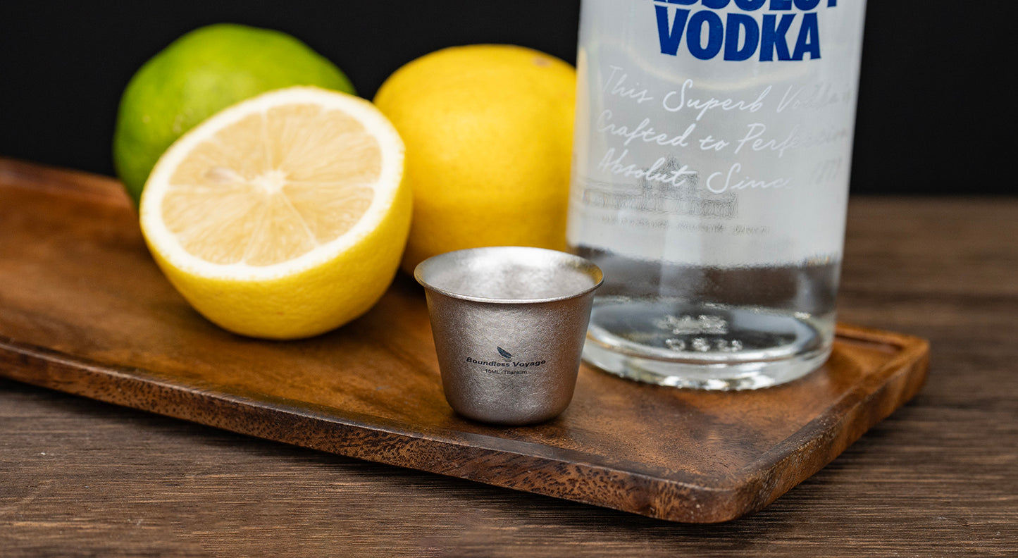 Boundless Voyage Titanium Mini Wine Teacup 15ml Portable Drinking Cup Small Tequila Whiskey Cup Outdoor Camping Drinkware Ti3069D
