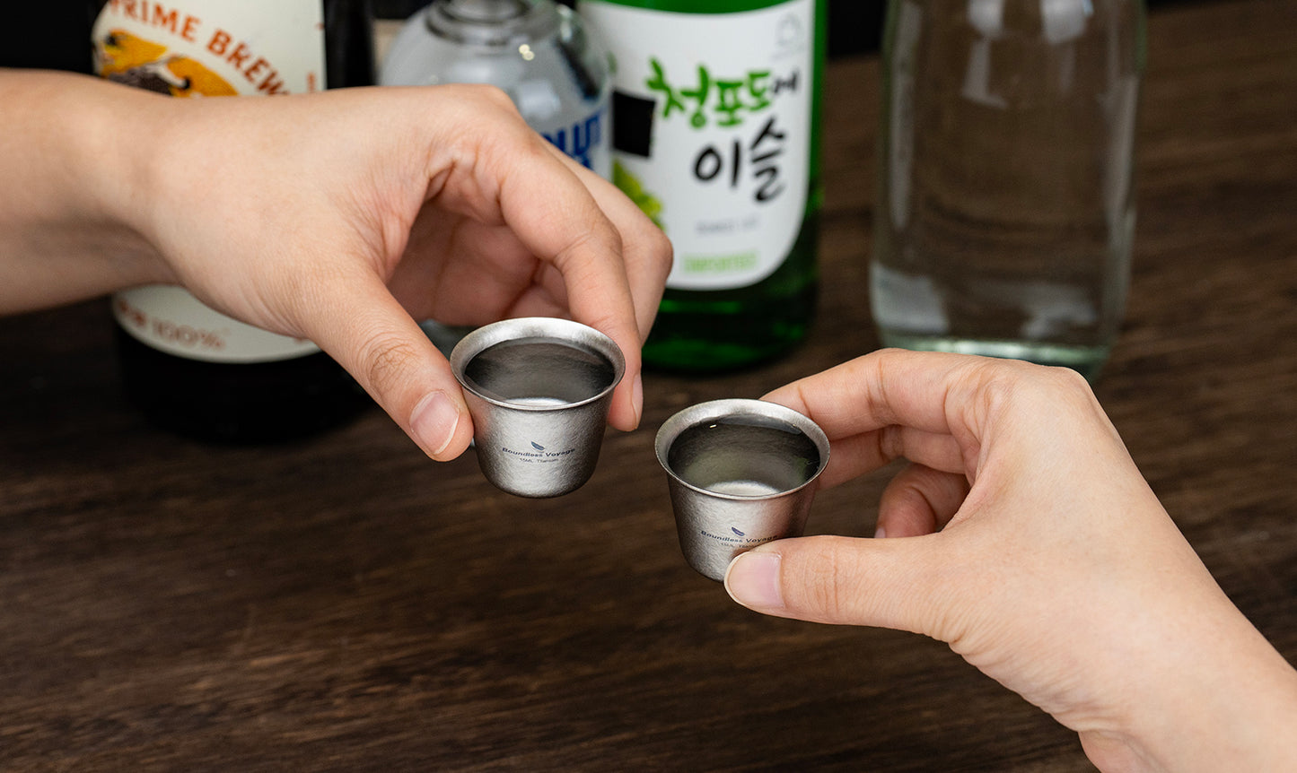 Boundless Voyage Titanium Mini Wine Teacup 15ml Portable Drinking Cup Small Tequila Whiskey Cup Outdoor Camping Drinkware Ti3069D