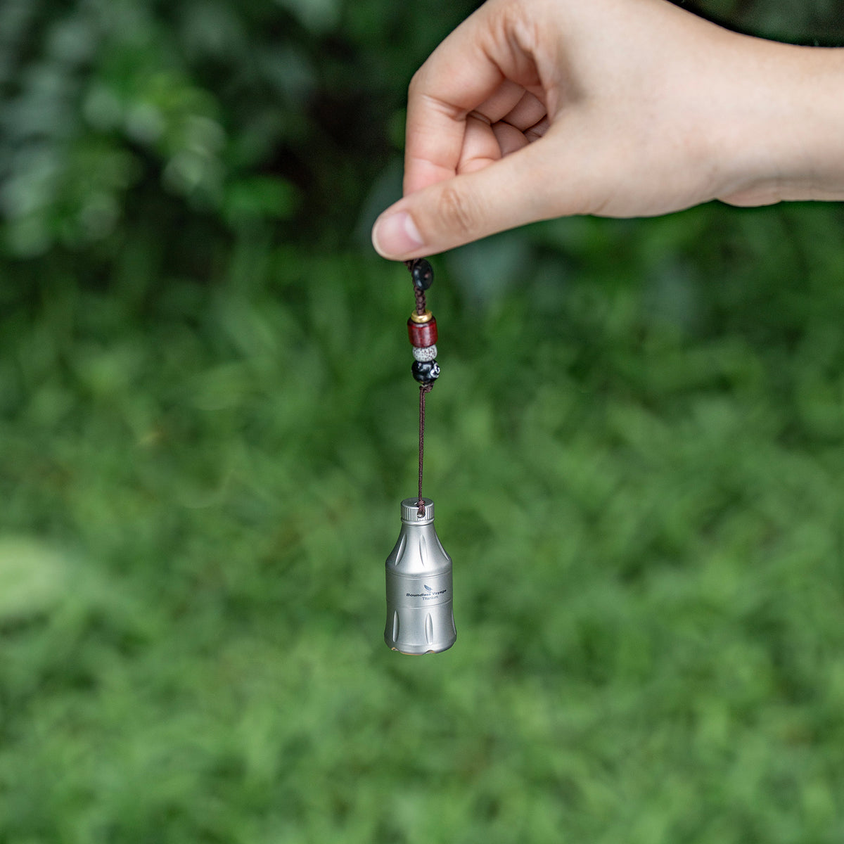 Boundless Voyage Titanium Pill Container Waterproof Keychain EDC Mini Case for Travel Camping Ti9006A