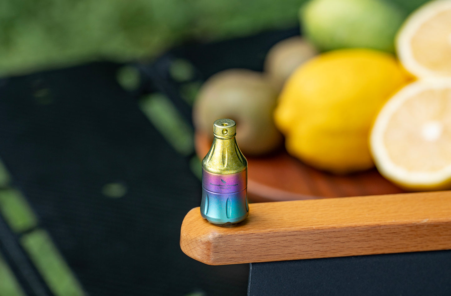 Boundless Voyage Titanium Pill Container Waterproof Keychain EDC Mini Case for Travel Camping Ti9006A