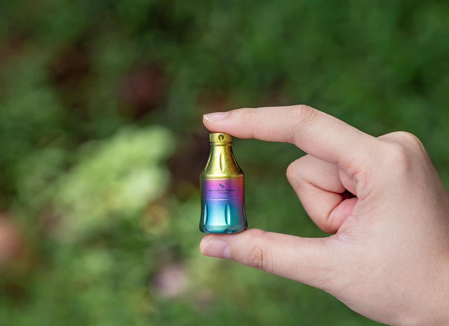 Boundless Voyage Titanium Pill Container Waterproof Keychain EDC Mini Case for Travel Camping Ti9006A