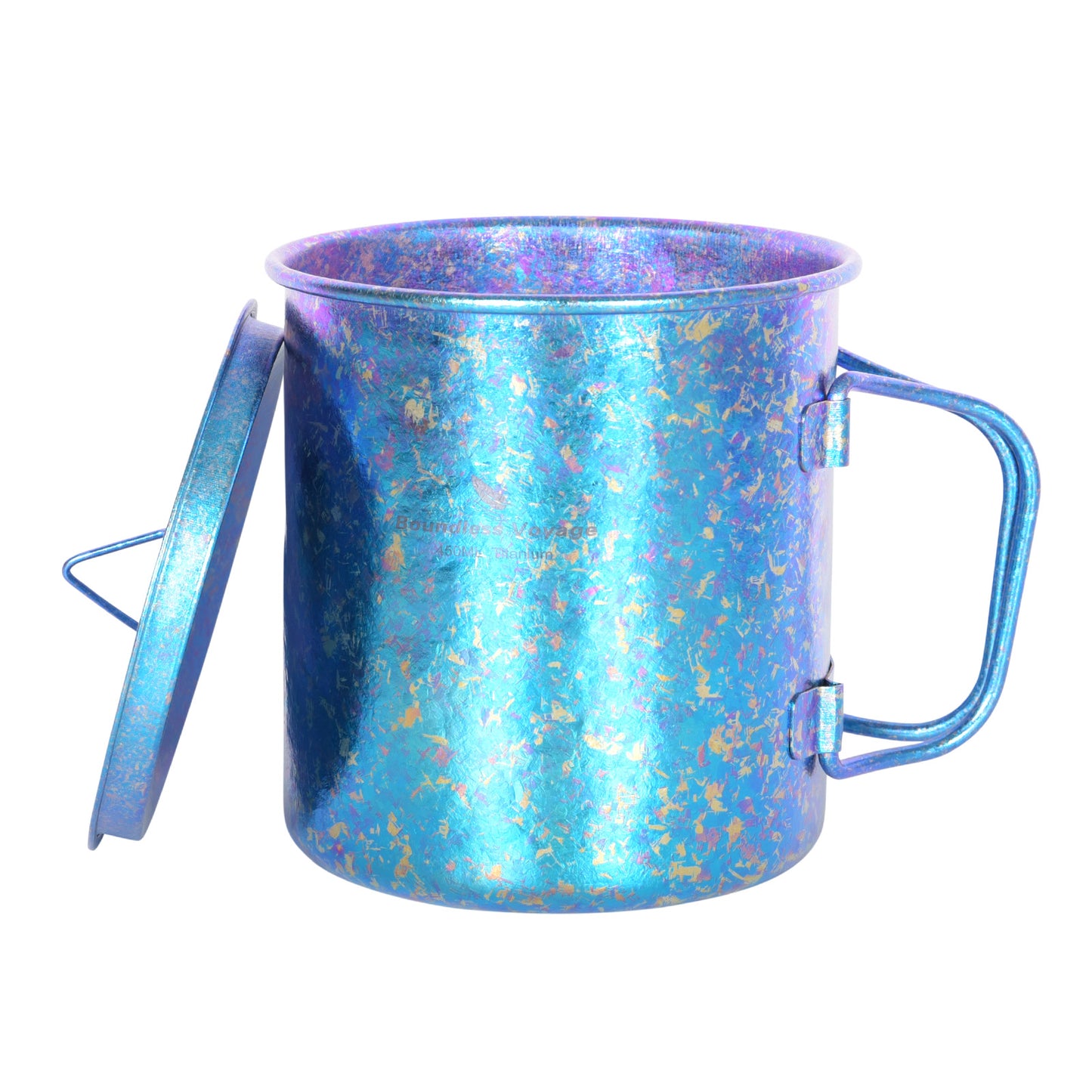 Boundless Voyage 450ml / 15oz Ultralight Titanium Camping Cup with Lid, Portable Drinking Mug for Hiking, Garden & Outdoor Travel Ti3055D
