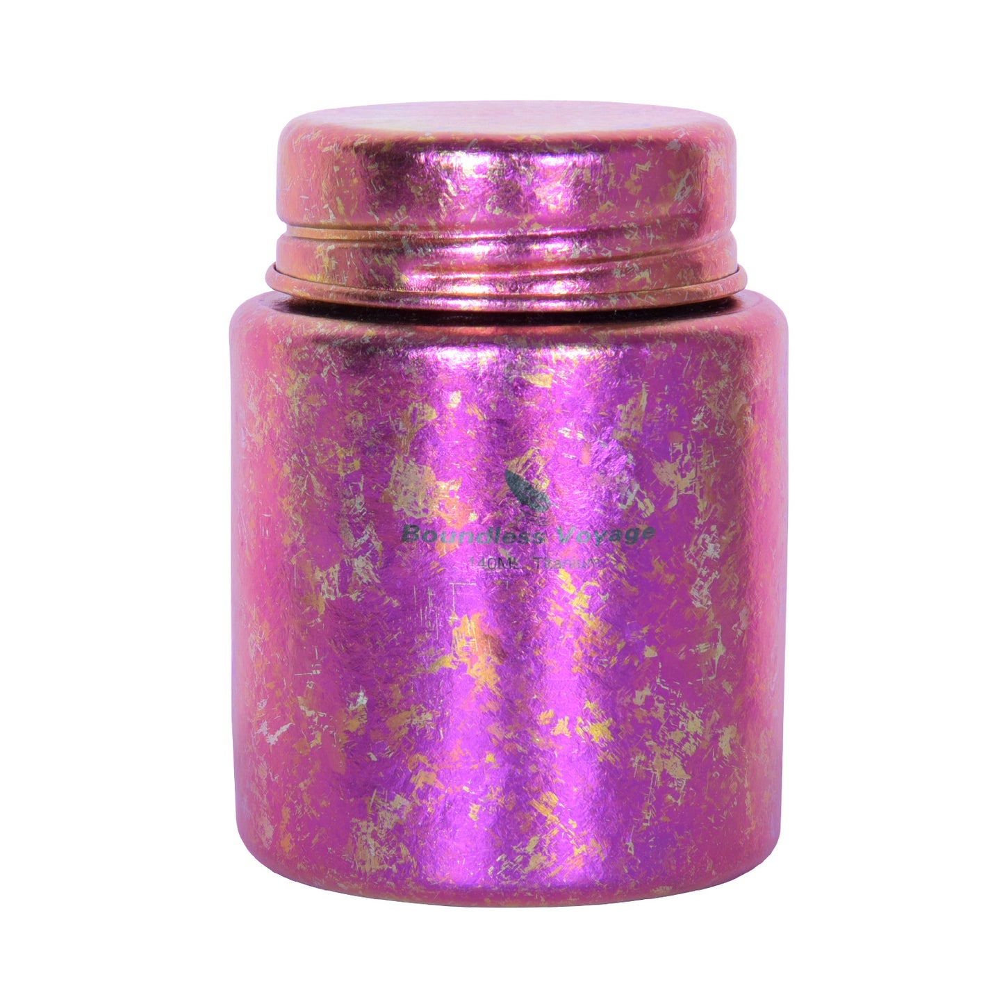 Boundless Voyage Mini Titanium Tea Caddy, Ultralight Portable Ice Flower Storage Jar for Loose Tea, Coffee & Spices Ti3211D