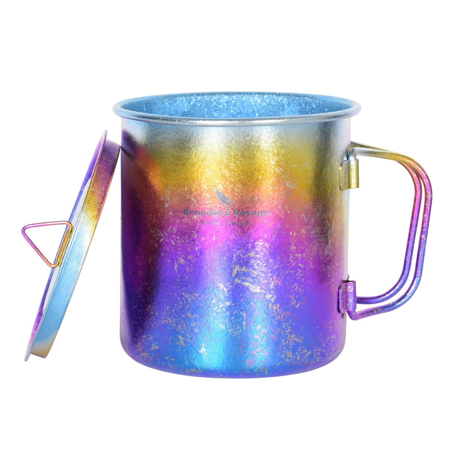 Boundless Voyage 450ml / 15oz Ultralight Titanium Camping Cup with Lid, Portable Drinking Mug for Hiking, Garden & Outdoor Travel Ti3055D