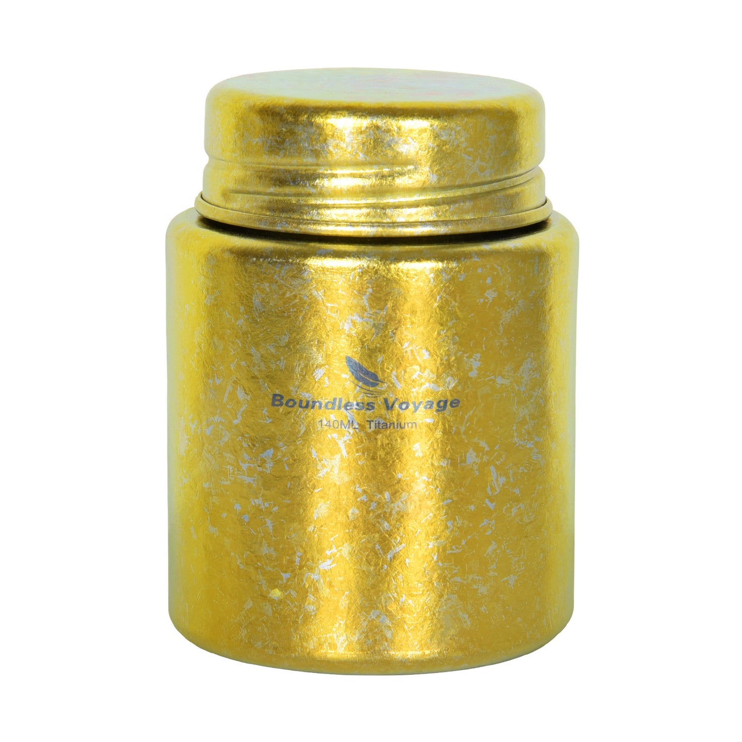 Boundless Voyage Mini Titanium Tea Caddy, Ultralight Portable Ice Flower Storage Jar for Loose Tea, Coffee & Spices Ti3211D