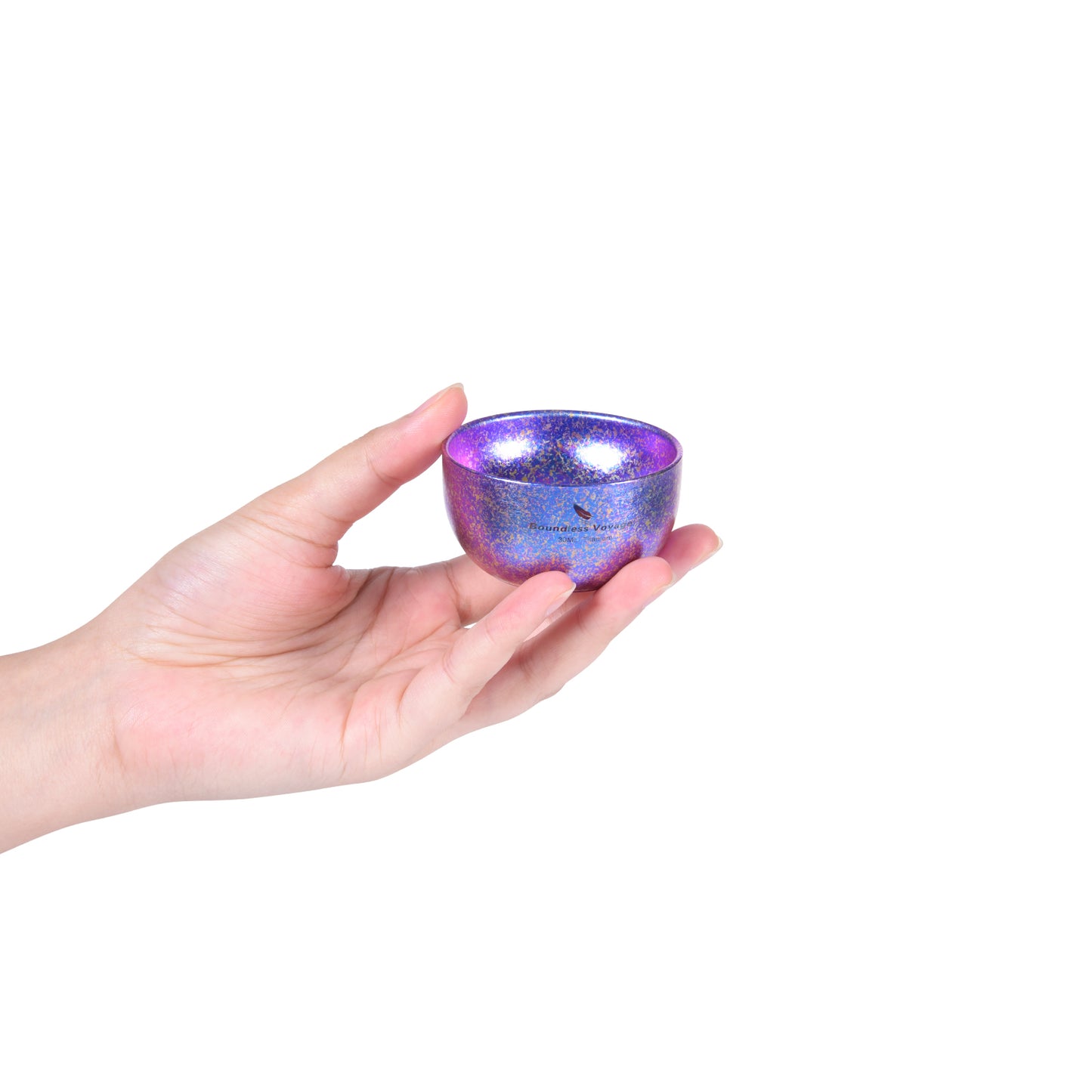 Boundless Voyage 30ml Double Wall Colorful Titanium Tea Cup, Anti-Scald Wide Mouth Mini Mug for Tea Wine Travel Camping Ti3082D