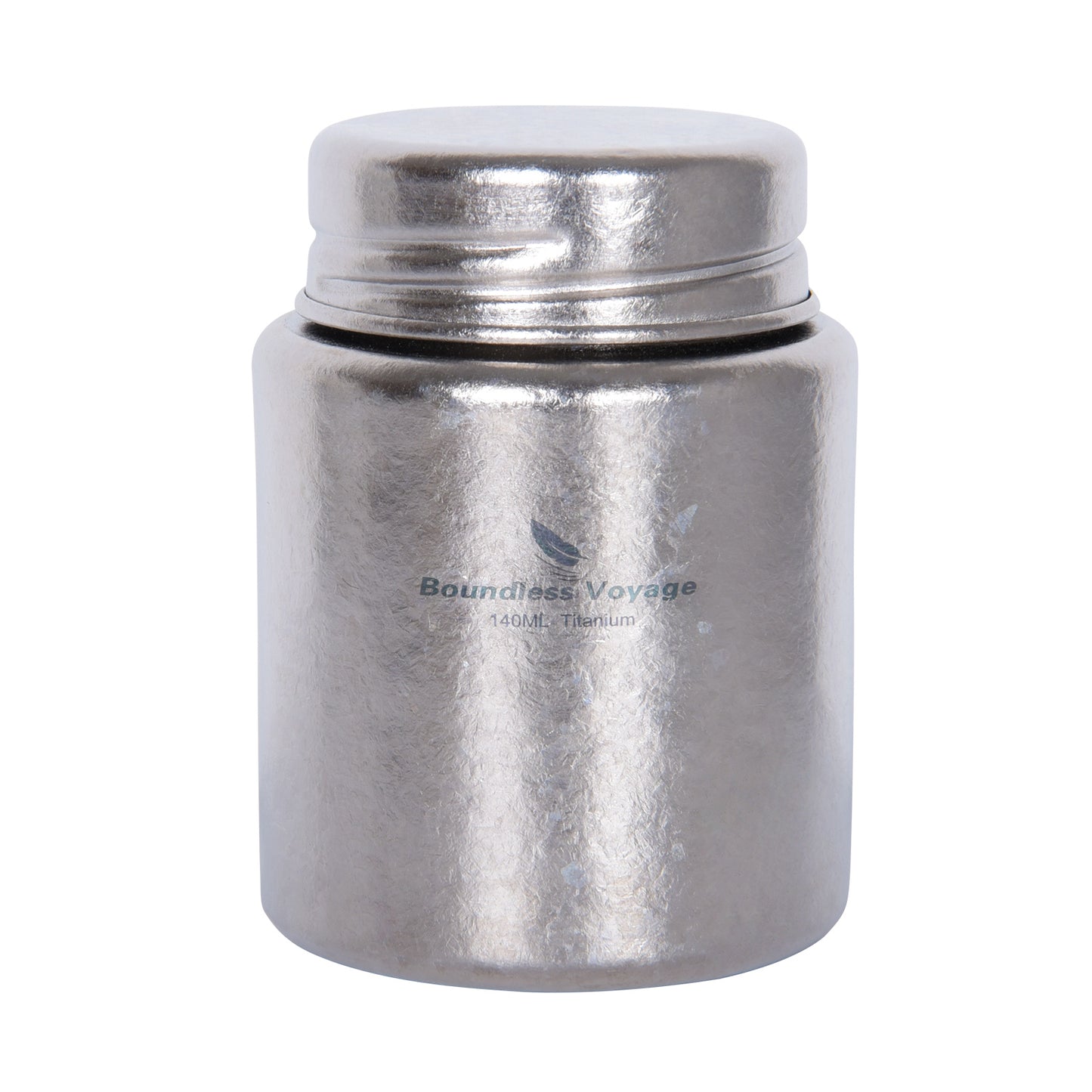 Boundless Voyage Mini Titanium Tea Caddy, Ultralight Portable Ice Flower Storage Jar for Loose Tea, Coffee & Spices Ti3211D