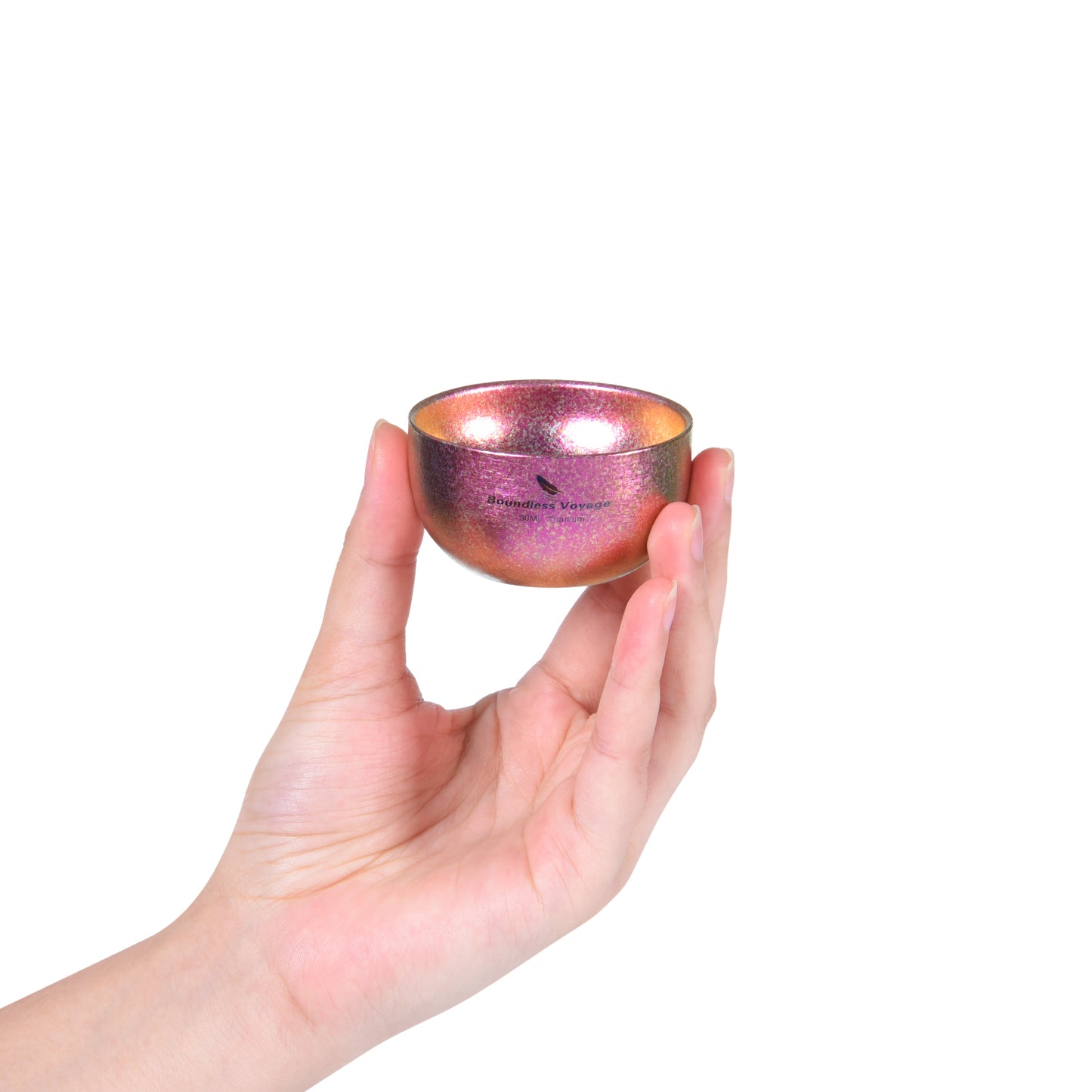 Boundless Voyage 30ml Double Wall Colorful Titanium Tea Cup, Anti-Scald Wide Mouth Mini Mug for Tea Wine Travel Camping Ti3082D