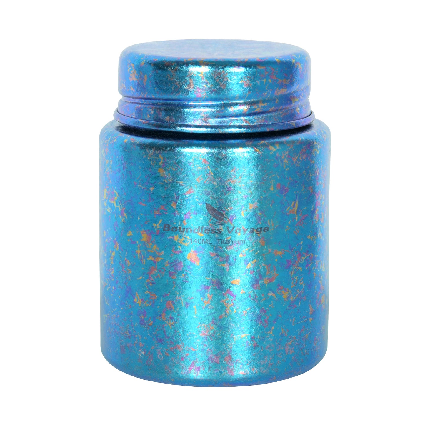 Boundless Voyage Mini Titanium Tea Caddy, Ultralight Portable Ice Flower Storage Jar for Loose Tea, Coffee & Spices Ti3211D