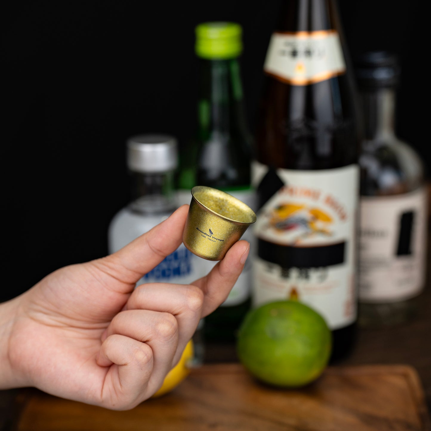 Boundless Voyage Titanium Mini Wine Teacup 15ml Portable Drinking Cup Small Tequila Whiskey Cup Outdoor Camping Drinkware Ti3069D