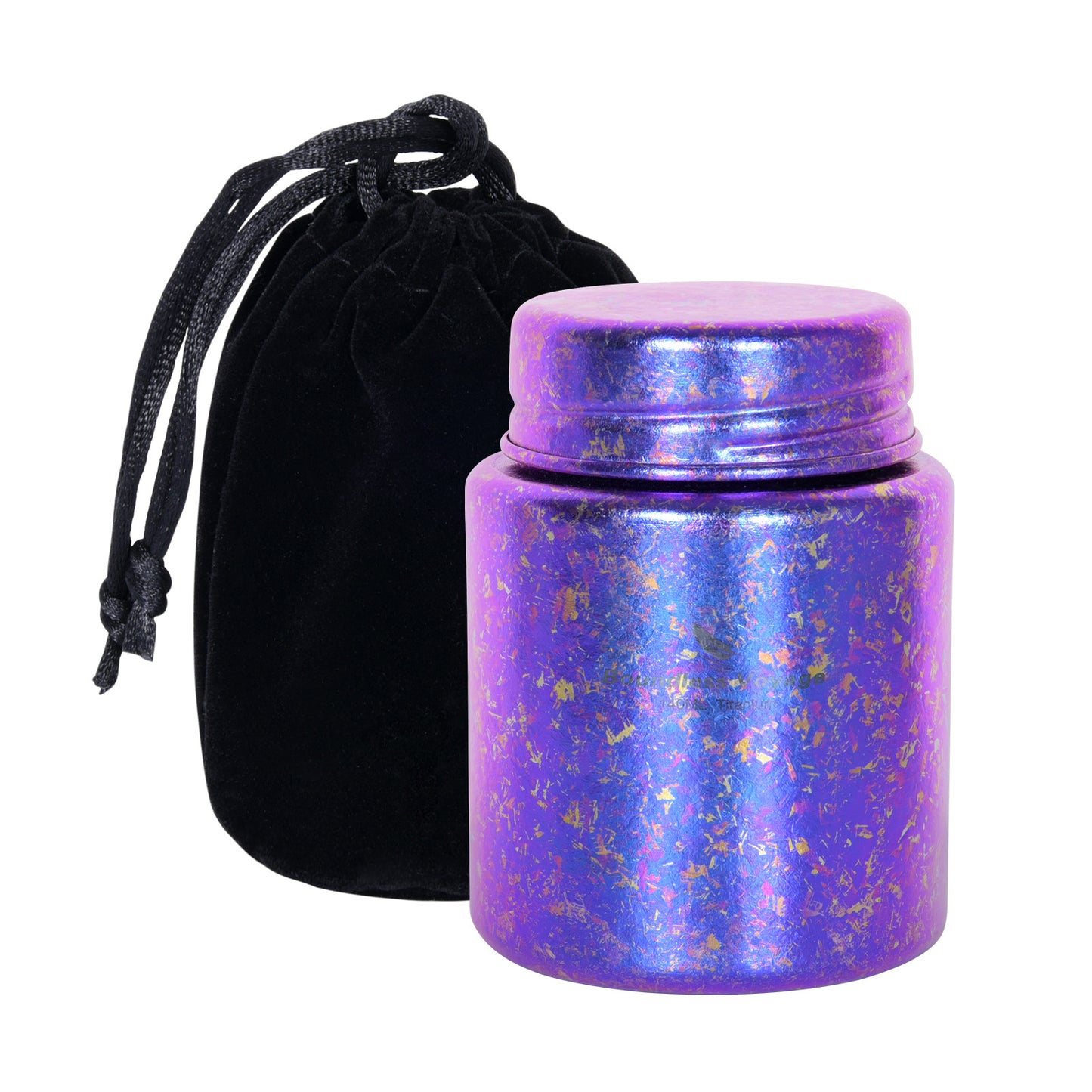 Boundless Voyage Mini Titanium Tea Caddy, Ultralight Portable Ice Flower Storage Jar for Loose Tea, Coffee & Spices Ti3211D