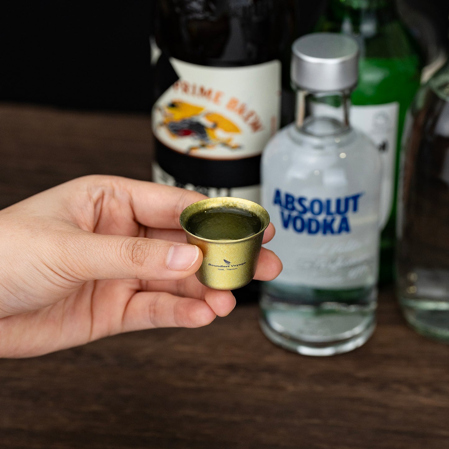 Boundless Voyage Titanium Mini Wine Teacup 15ml Portable Drinking Cup Small Tequila Whiskey Cup Outdoor Camping Drinkware Ti3069D