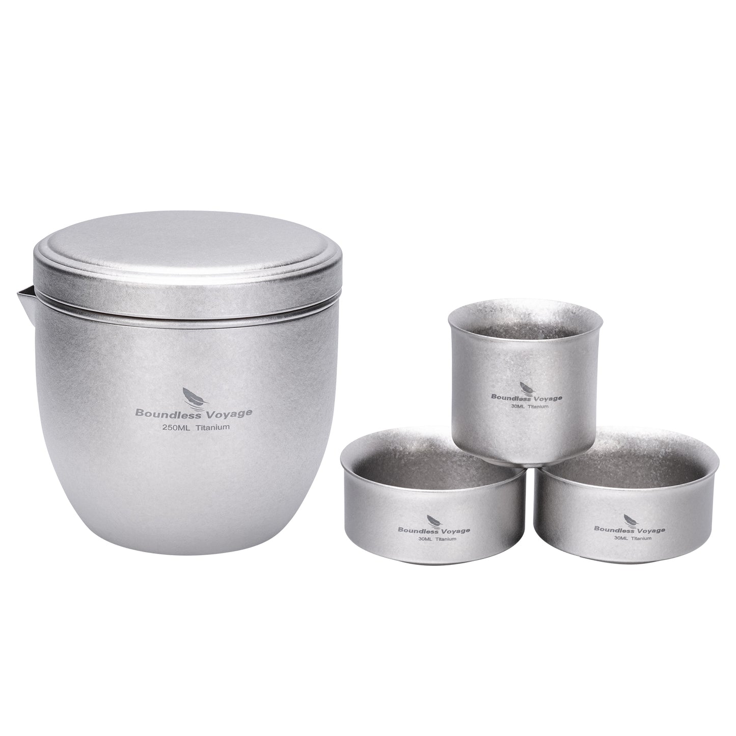 Boundless Voyage Titanium Teapot 250ml, All-in-One Quick Tea Cup for Loose Leaf, Ultralight 158g Portable Double Walled Insulated Travel Tea Maker for Home Office Camping, Anti-Scald, Non-coating Ti3134D