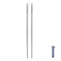 Boundless Voyage 23cm Pure Titanium Round Chopsticks | Ultralight Reusable Cutlery for Home Camping Travel Outdoor Dining Ti1002T
