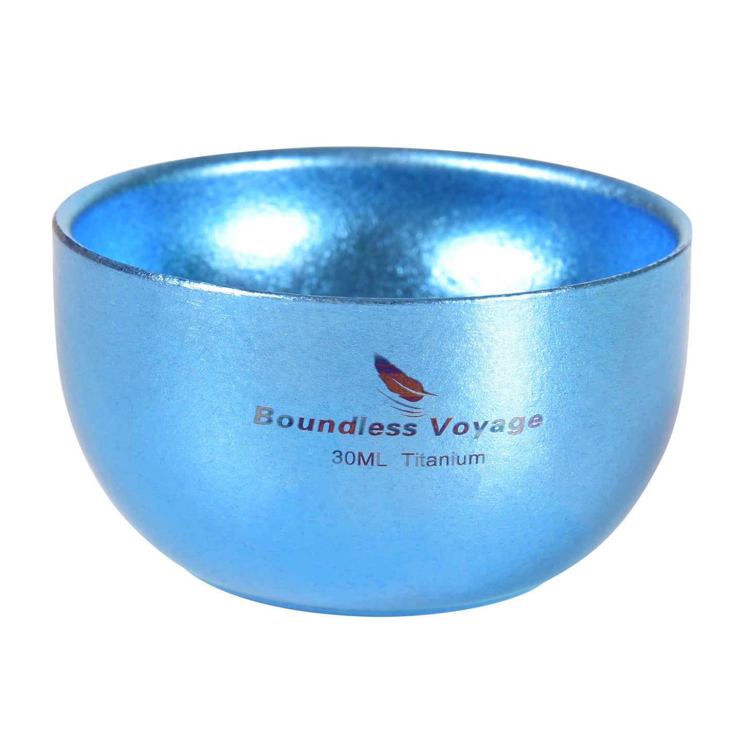 Boundless Voyage 30ml Double Wall Colorful Titanium Tea Cup, Anti-Scald Wide Mouth Mini Mug for Tea Wine Travel Camping Ti3082D