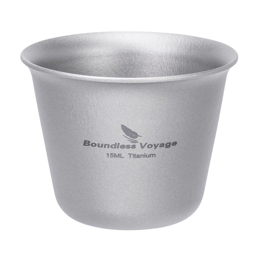 Boundless Voyage Titan Mini-Wein-Teetasse 15ml Tragbarer Trinkbecher Kleiner Tequila-Whiskey-Becher Outdoor-Camping-Geschirr Ti3069D