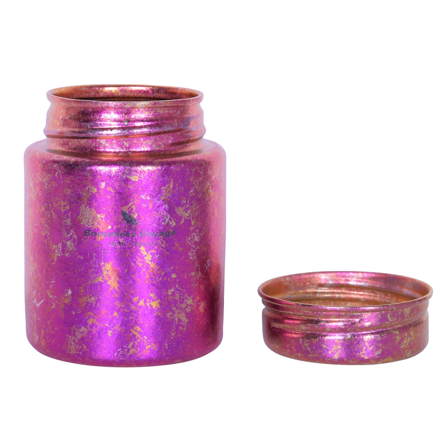 Boundless Voyage Mini Titanium Tea Caddy, Ultralight Portable Ice Flower Storage Jar for Loose Tea, Coffee & Spices Ti3211D