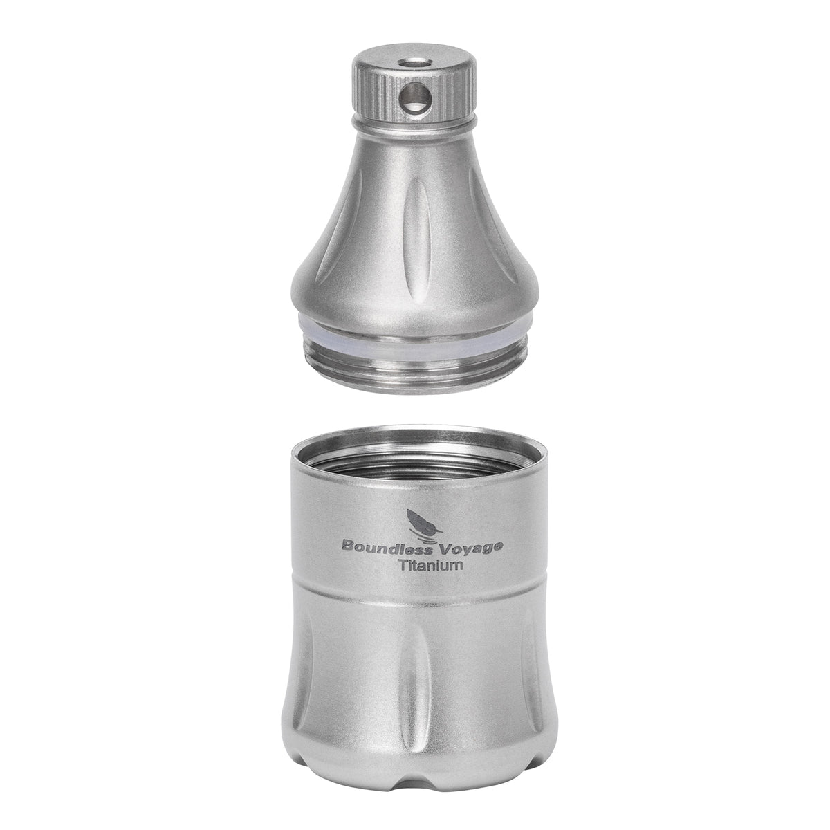 Boundless Voyage Titanium Pill Container Waterproof Keychain EDC Mini Case for Travel Camping Ti9006A