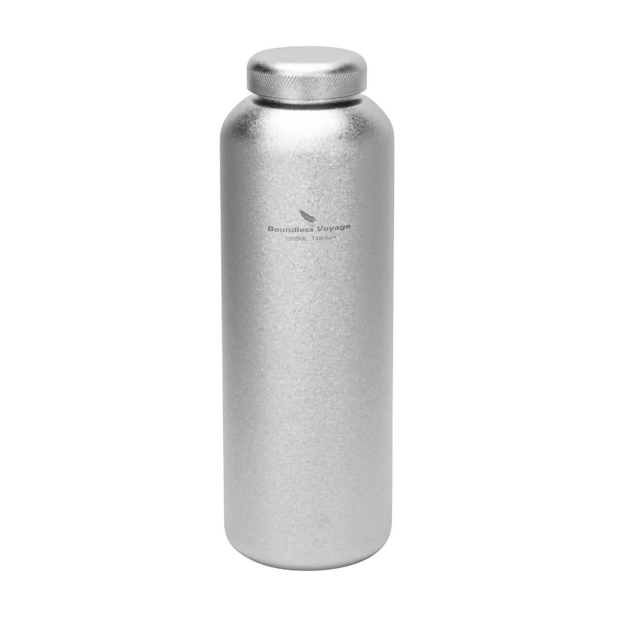 Boundless Voyage 1500ml crystallized silver titanium water bottle with titanium cap Ti3020D