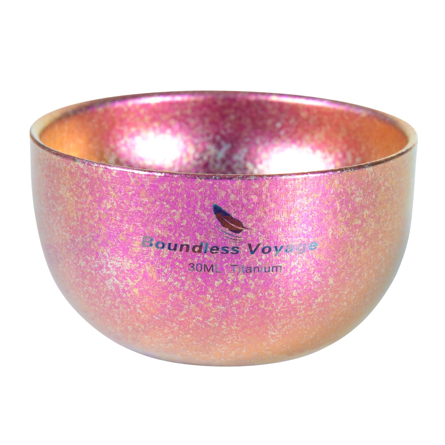 Boundless Voyage 30ml Double Wall Colorful Titanium Tea Cup, Anti-Scald Wide Mouth Mini Mug for Tea Wine Travel Camping Ti3082D