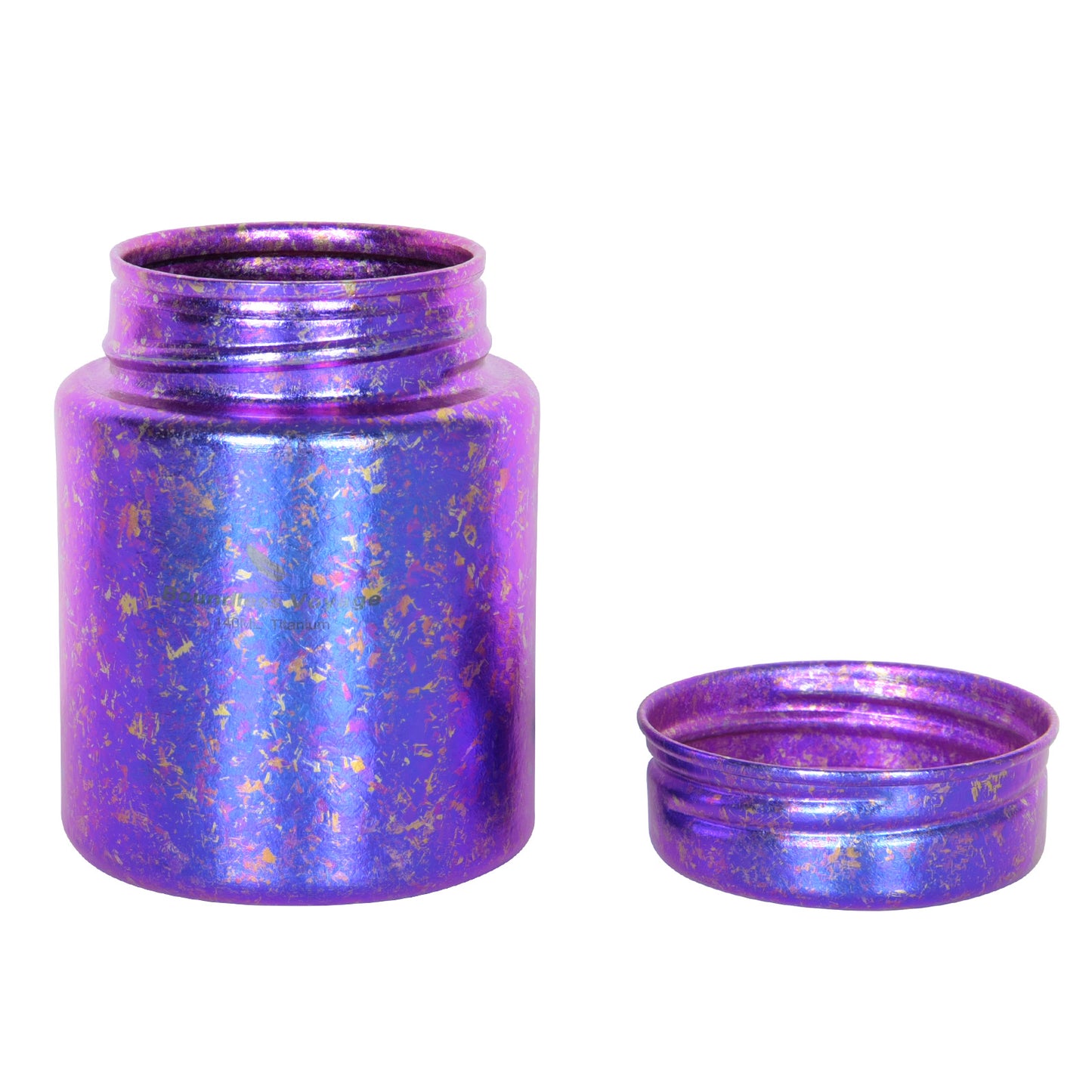 Boundless Voyage Mini Titanium Tea Caddy, Ultralight Portable Ice Flower Storage Jar for Loose Tea, Coffee & Spices Ti3211D