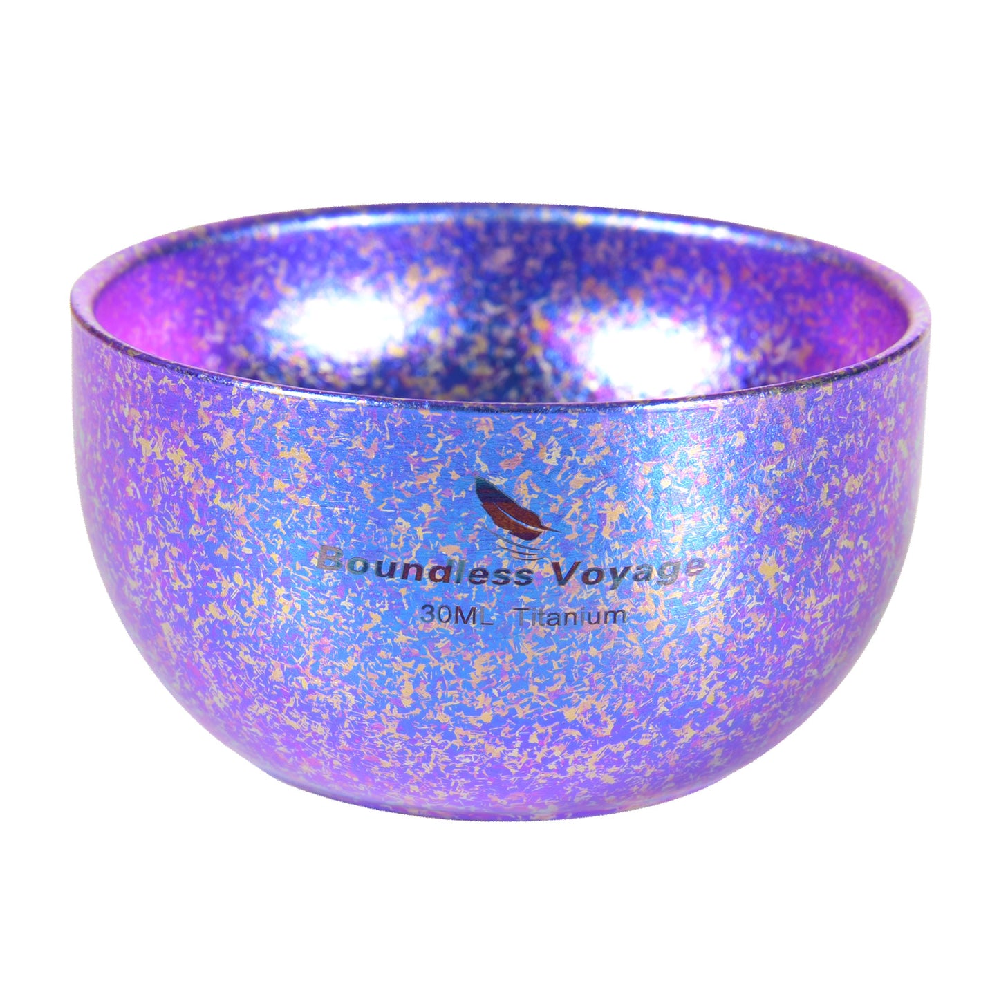 Boundless Voyage 30ml Double Wall Colorful Titanium Tea Cup, Anti-Scald Wide Mouth Mini Mug for Tea Wine Travel Camping Ti3082D