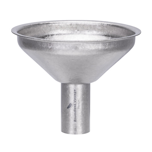 Boundless Voyage Titanium Funnel for Kitchen，Bar, Camping Lightweight Portable Durable No-Spill Metal Refilling Tool for Liquids, Oil, Wine, Soy Sauce & Spices, Corrosion-Resistant & Dishwasher Safe Ti3281D